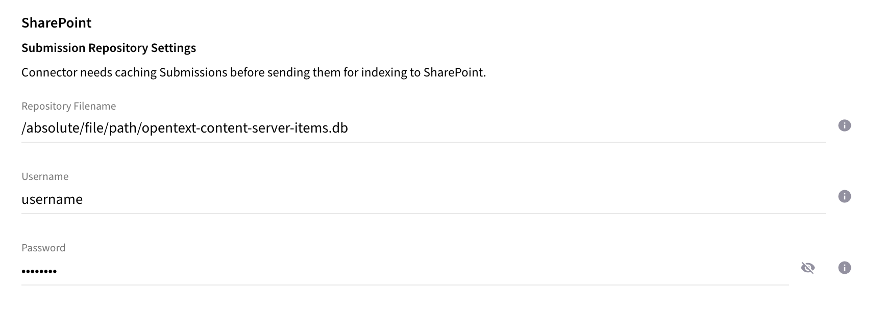 submission repository config