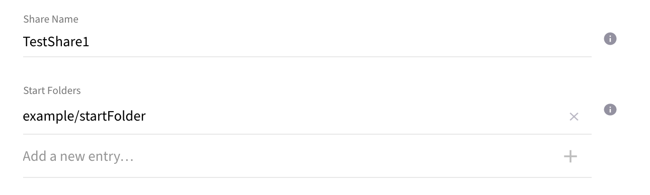 Share Name Settings